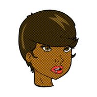 comic cartoon pretty female face N11