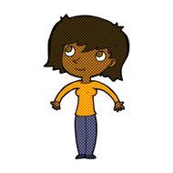 comic cartoon woman shrugging N7