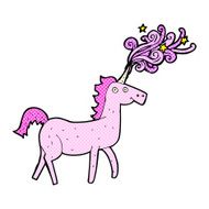 comic cartoon magical unicorn