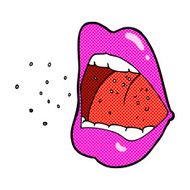comic cartoon sneezing mouth