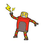 comic cartoon robot N20