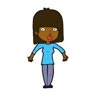 comic cartoon woman shrugging N8