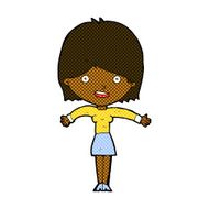 comic cartoon excited woman N14