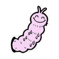 comic cartoon caterpillar N2