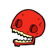 comic cartoon spooky skull N19