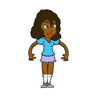 comic cartoon pretty woman N28