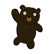 comic cartoon cute black teddy bear
