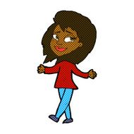 stress free woman comic cartoon N2