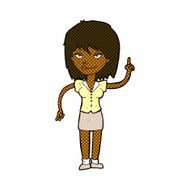 comic cartoon woman with idea N30