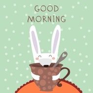 Good morning illustration card