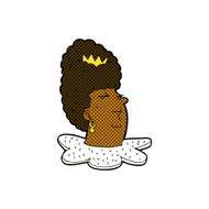 comic cartoon queen&#039;s head N2