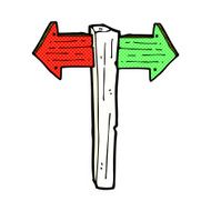 comic cartoon sign post N9