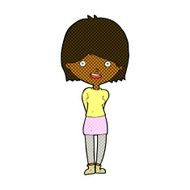 comic cartoon friendly woman N10