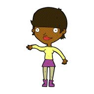comic cartoon happy woman N28