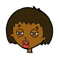 comic cartoon woman narrowing eyes N2