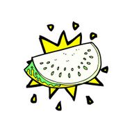 comic cartoon melon slice