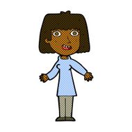 comic cartoon happy woman N29