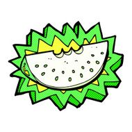 comic cartoon melon slice N3