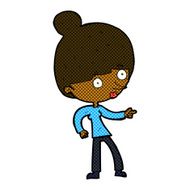 comic cartoon woman pointing N26