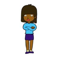 comic cartoon impatient woman N2