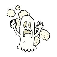 comic cartoon spooky ghost N6