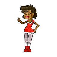 comic cartoon woman making dismissive gesture N3
