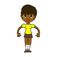 comic cartoon woman looking annoyed N2