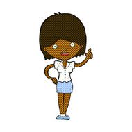 comic cartoon woman with idea N31