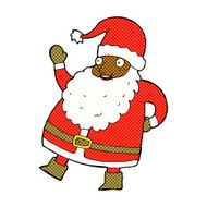 funny waving santa claus comic cartoon N4
