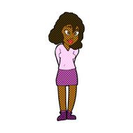 comic cartoon confused woman N11