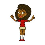 comic cartoon woman with idea N33