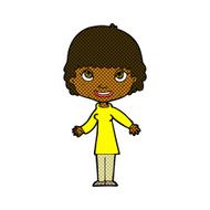 comic cartoon happy woman N30
