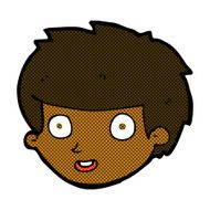 comic cartoon happy boy's face N3