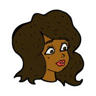 comic cartoon woman looking concerned N2
