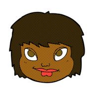 comic cartoon female face N20