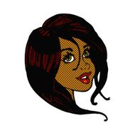 comic cartoon pretty female face N12