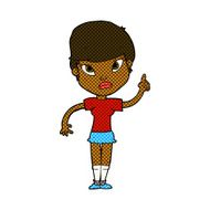 comic cartoon woman with idea N34