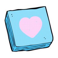 comic cartoon love heart notes pad
