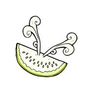 comic cartoon melon slice N4