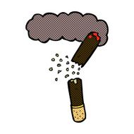 comic cartoon broken cigar N2