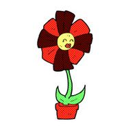 comic cartoon flower N34