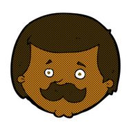 comic cartoon man with mustache N10