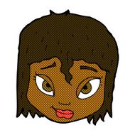 comic cartoon female face N21