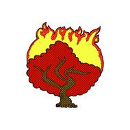 comic cartoon burning tree N3