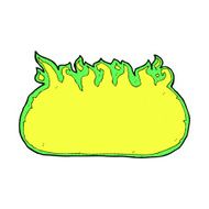 comic cartoon green fire border