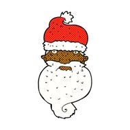 comic cartoon grim santa face N2