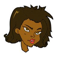 comic cartoon female face N22