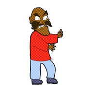 comic cartoon angry old man N17