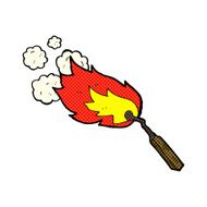 comic cartoon burning match N5