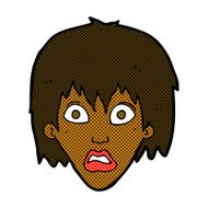 comic cartoon frightened woman N5